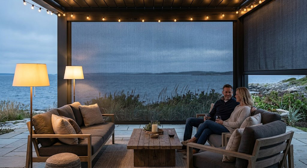 windproof zip track roller blinds