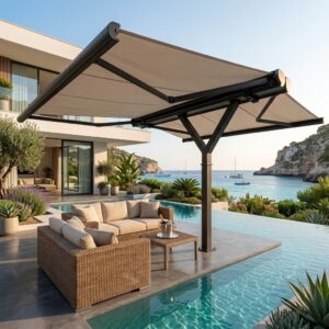 Y-Type Full Cassette Motorized Outdoor Awning